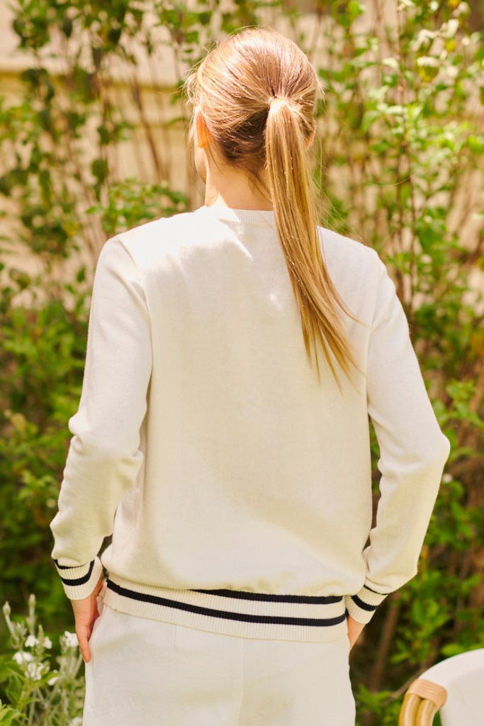 Kingston Sweater - Club White / French Navy