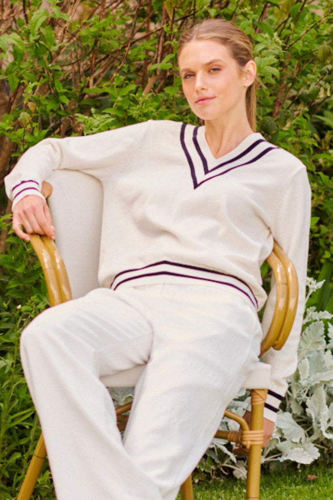 Kingston Sweater - Club White / French Navy