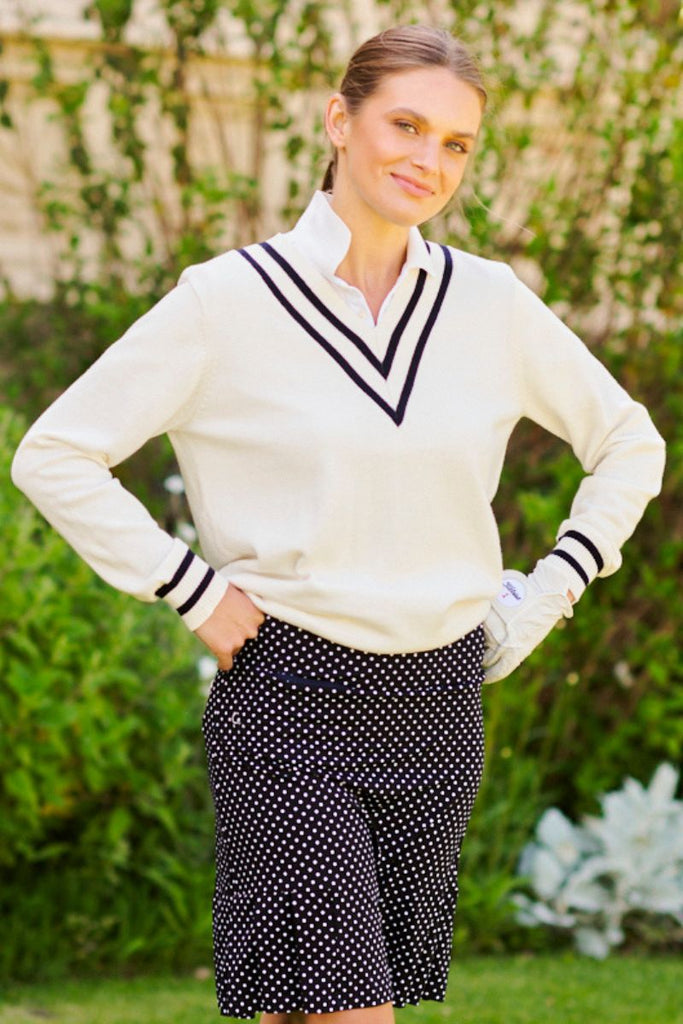 Kingston Sweater - Club White / French Navy