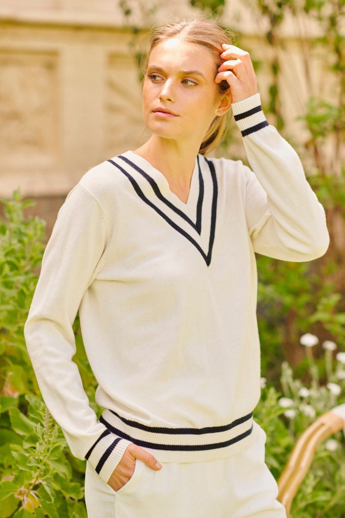 Kingston Sweater - Club White / French Navy