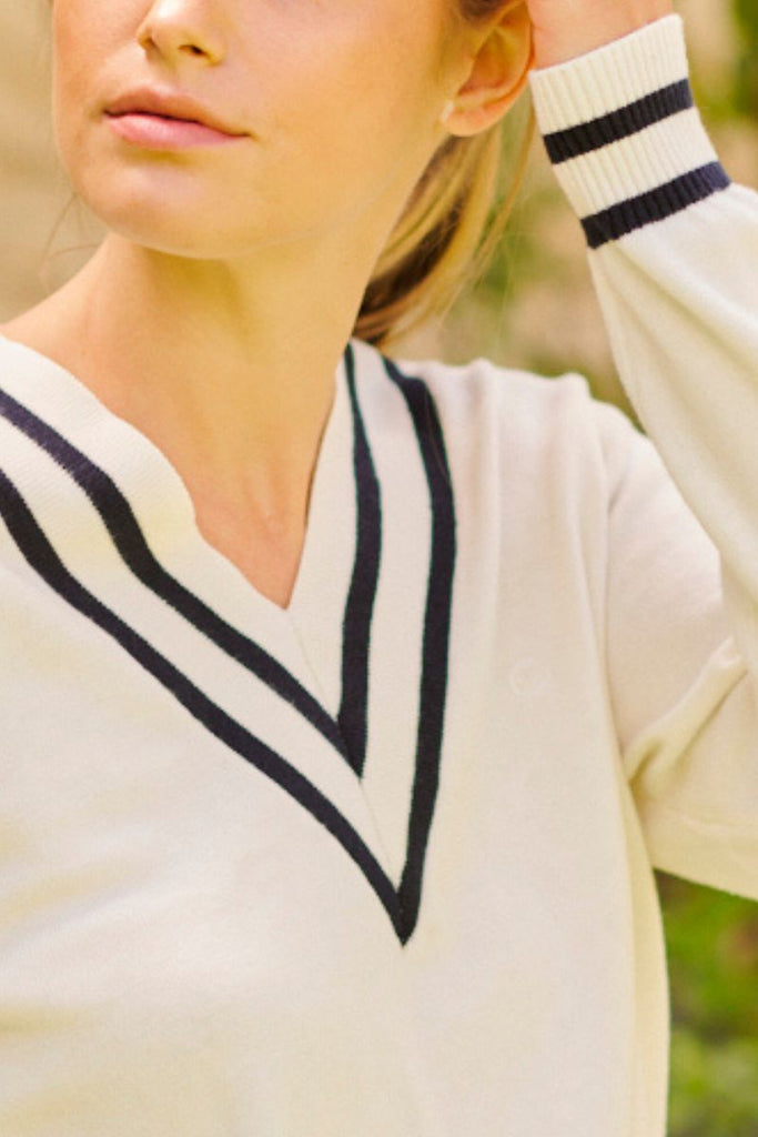 Kingston Sweater - Club White / French Navy