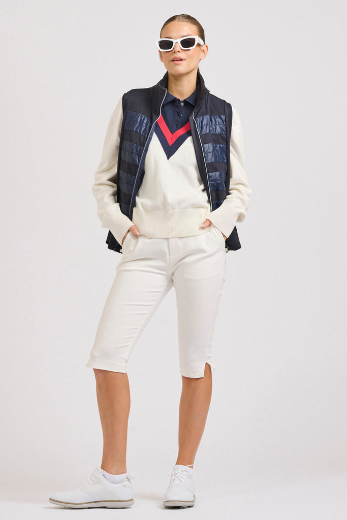 Links Sweater - Club White/Navy/Red