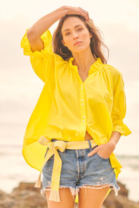 The Marlo Easy Flow Short Sleeve Shirt - Yellow