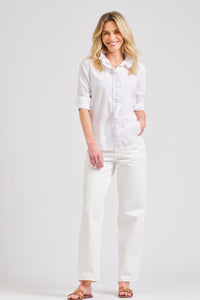 The Piper Classic Cotton Shirt  - White