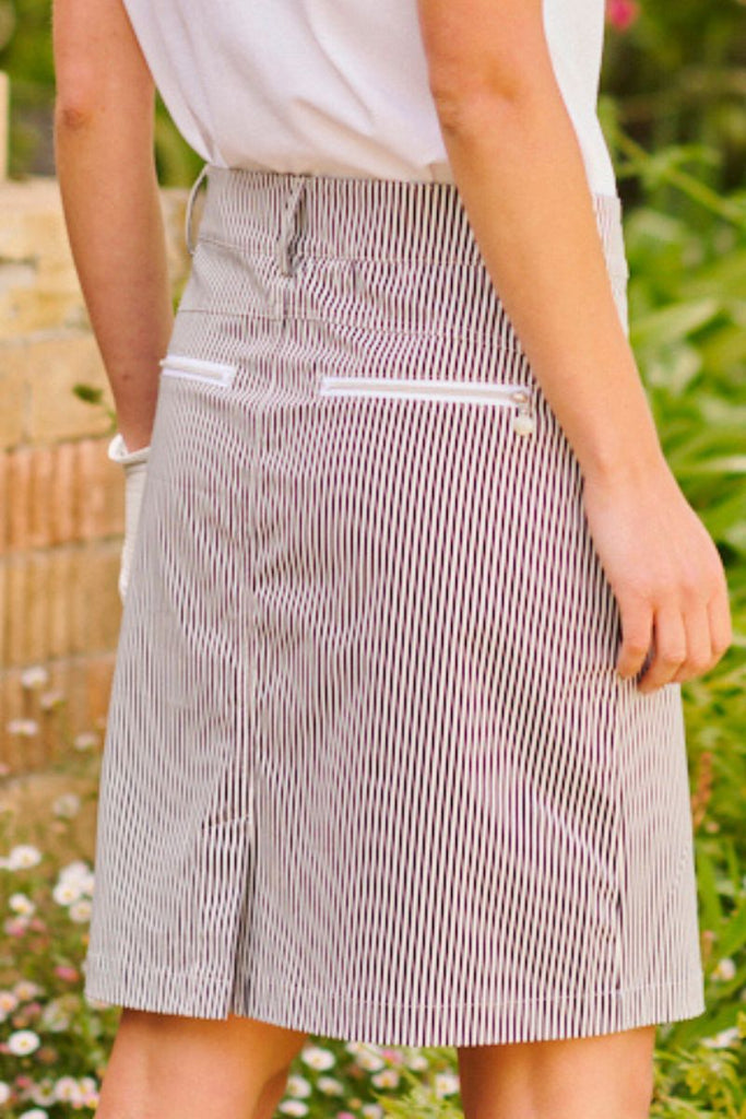 Portsea Skort - French Navy Stripe
