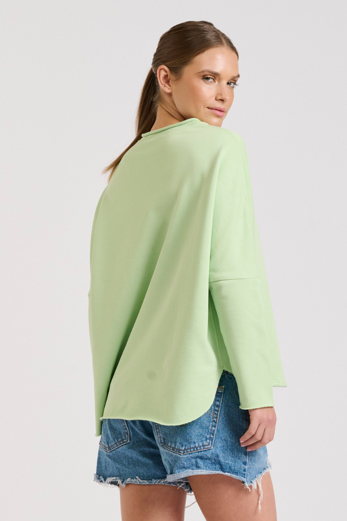 Raw Long Sleeve Sweatshirt - Mint