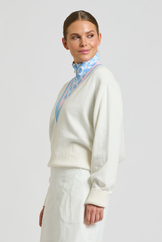 Shirty Links Sweater - Club White/Baby Blue/Ballet Pink