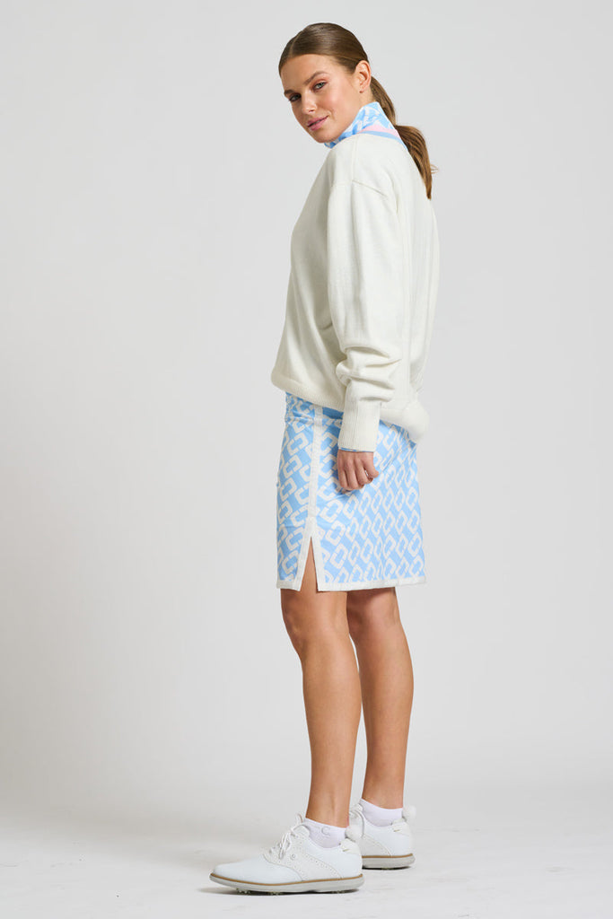 Shirty Links Sweater - Club White/Baby Blue/Ballet Pink