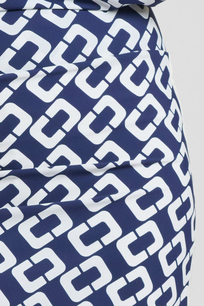 Shirty Madison Long Skort - French Navy Chain