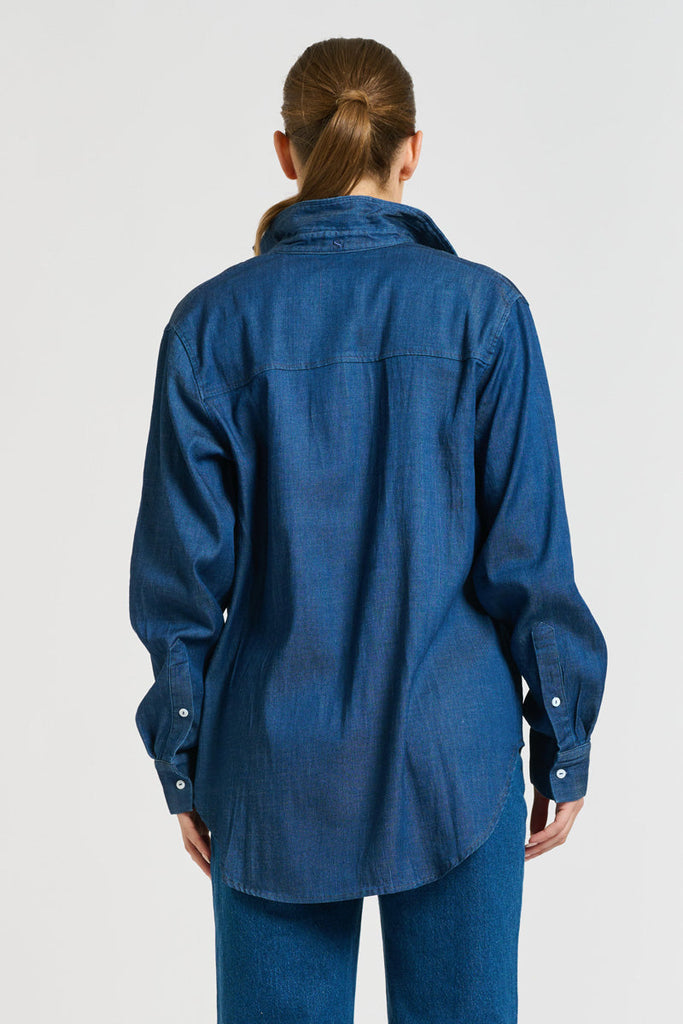Shirty The Penny Shirt Pintuck - Denim