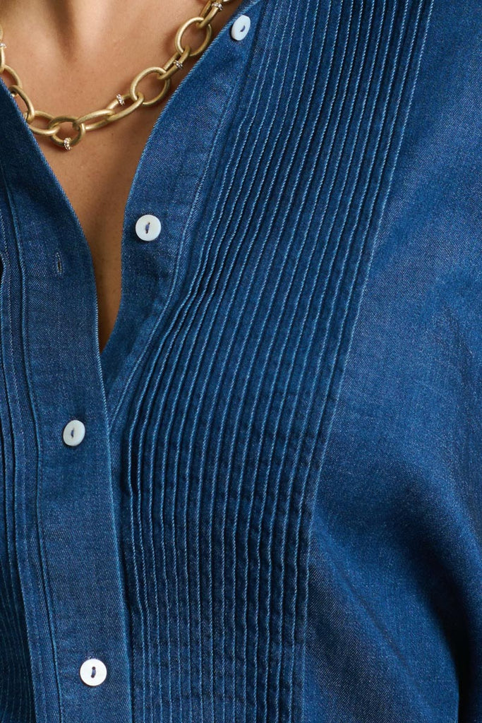 Shirty The Penny Shirt Pintuck - Denim