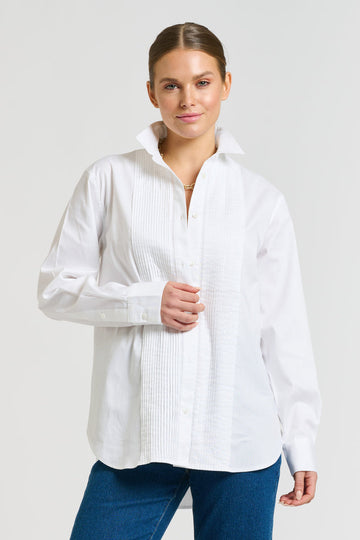 Shirty The Penny Shirt Pintuck - Oxford White