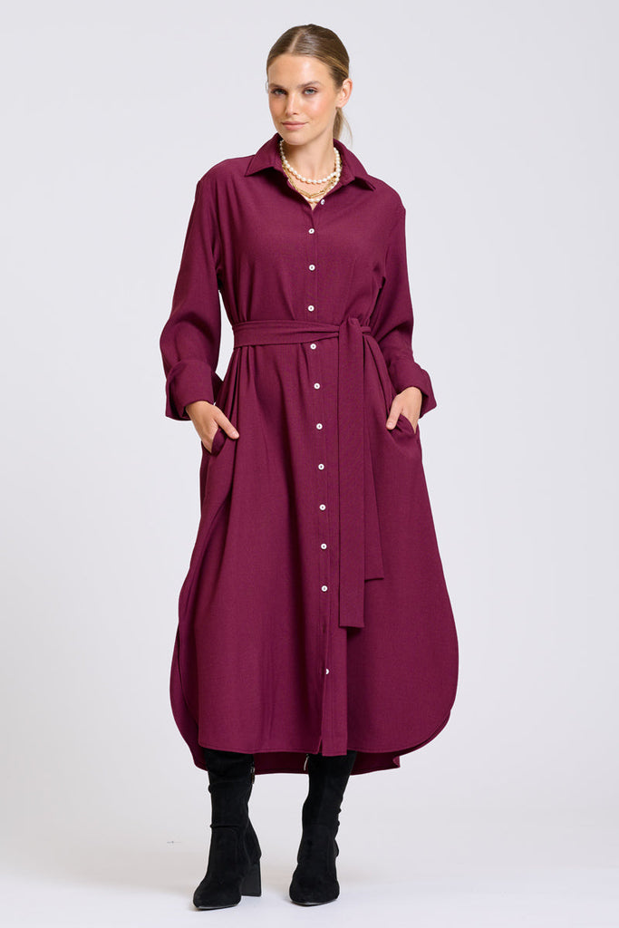 Shirty Pia Dress - Plum