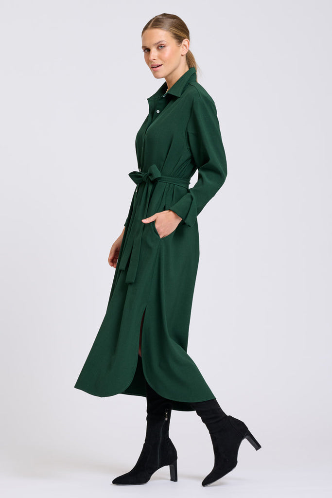 Shirty Pia Dress - Racing Green