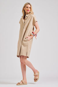 Shirty Style The Fonda Cargo Dress - Stone