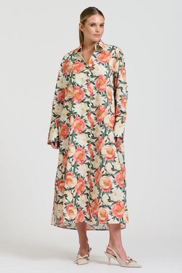 Shirty The Amelie Shirt Dress - Peony
