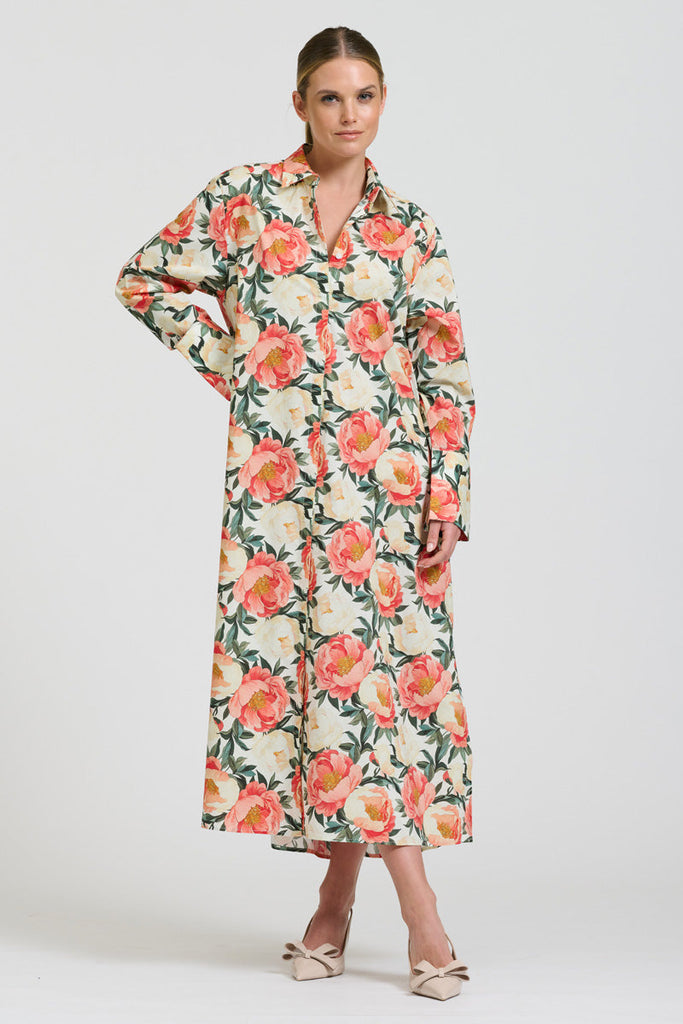 Shirty The Amelie Shirt Dress - Peony