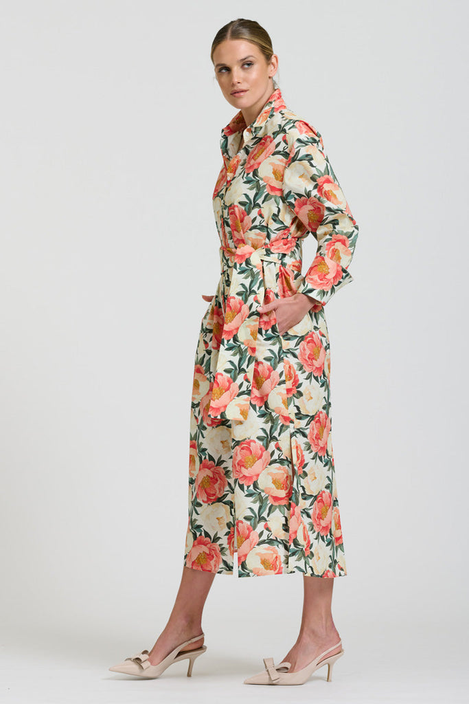 Shirty The Amelie Shirt Dress - Peony