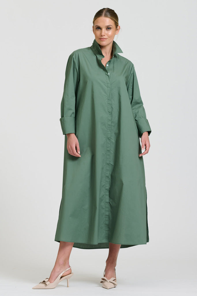 Shirty The Amelie Shirt Dress - Sage