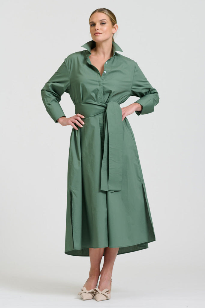 Shirty The Amelie Shirt Dress - Sage