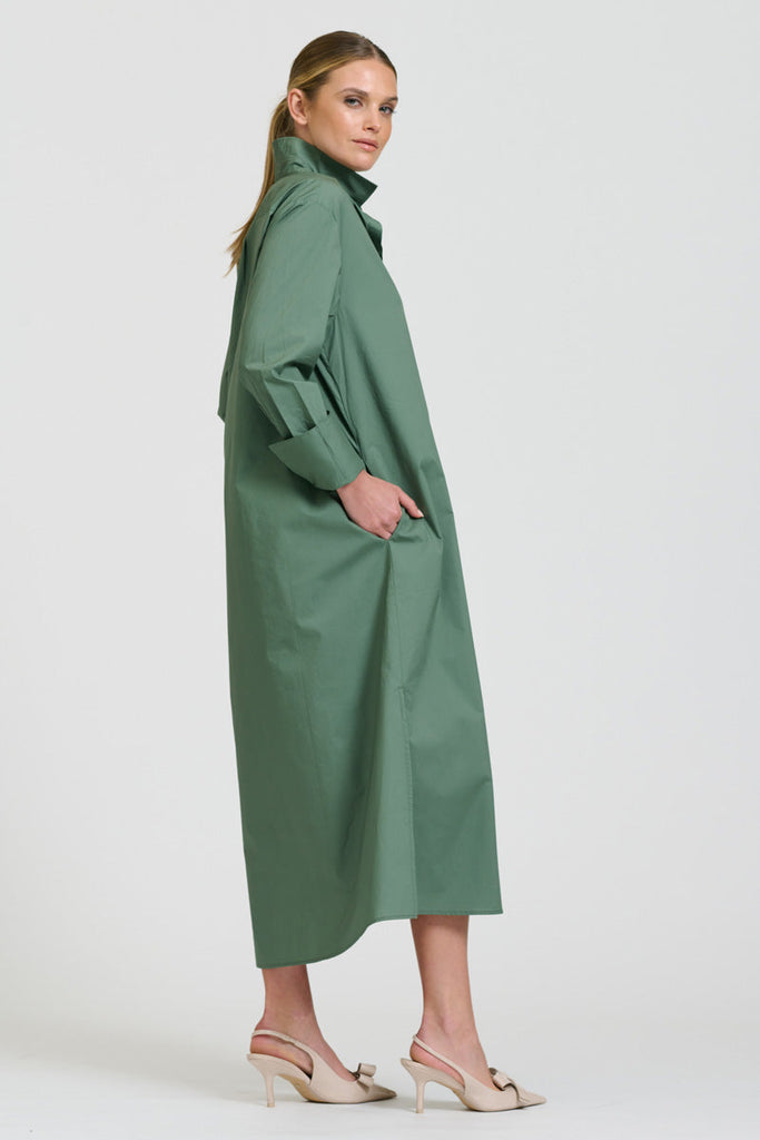 Shirty The Amelie Shirt Dress - Sage