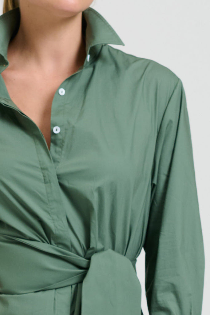 Shirty The Amelie Shirt Dress - Sage