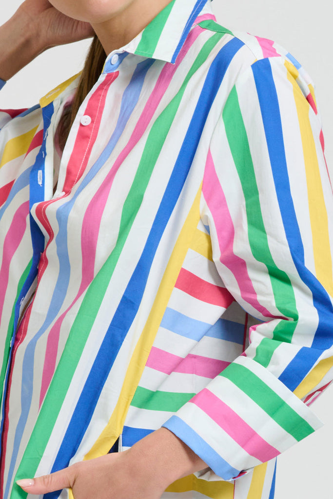 Shirty The Andrea Shirtdress - Fiesta Stripe