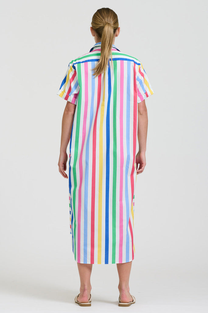 Shirty The Ashley Shirtdress - Fiesta Stripe