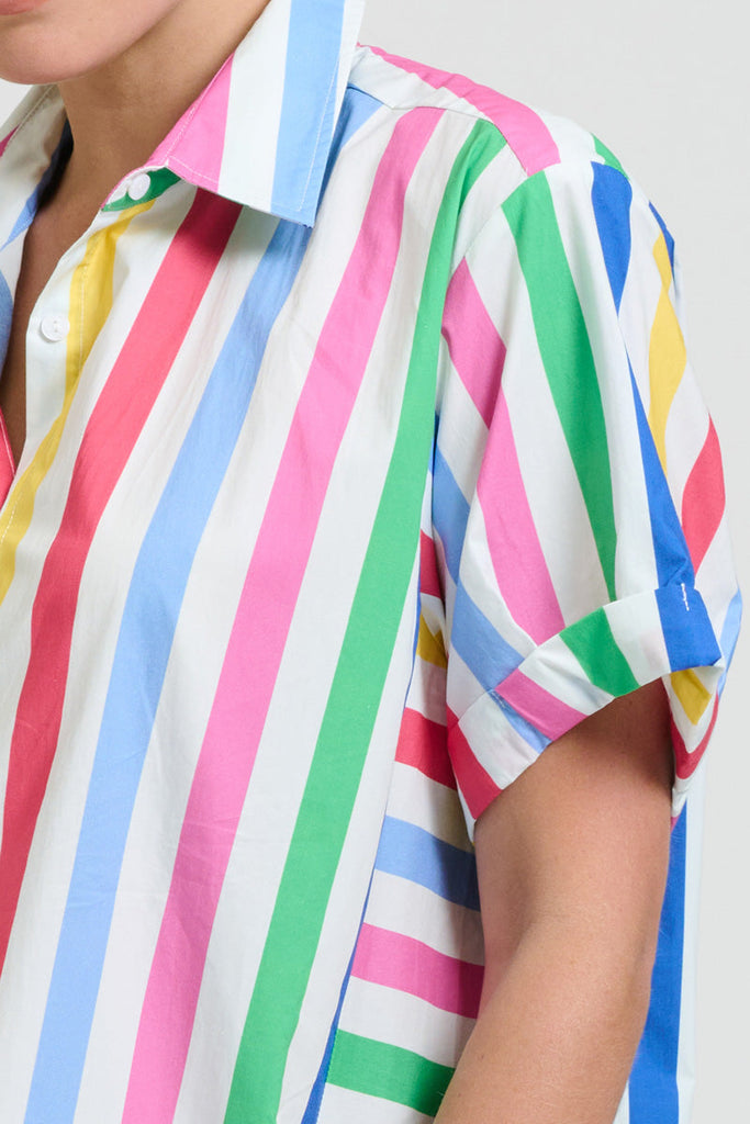 Shirty The Ashley Shirtdress - Fiesta Stripe