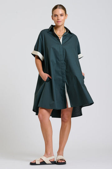 Shirty The Bianca Oversized Shirt Dress - Slate