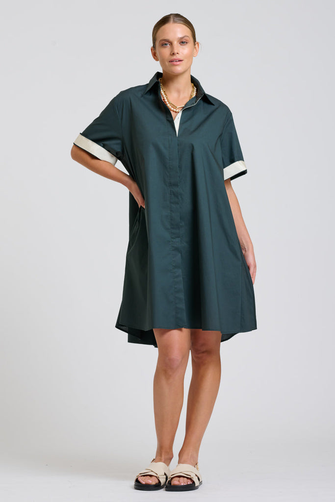 Shirty The Bianca Oversized Shirt Dress - Slate
