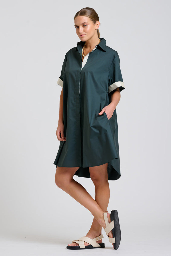 Shirty The Bianca Oversized Shirt Dress - Slate