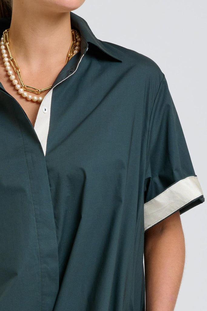 Shirty The Bianca Oversized Shirt Dress - Slate