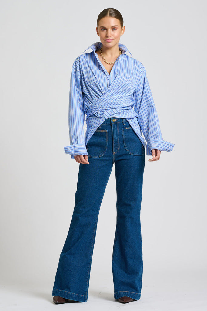Shirty The Boyfriend Shirt - Blue Stripe