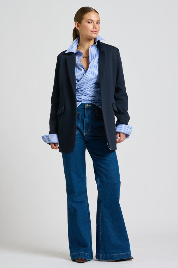 Shirty The Boyfriend Shirt - Blue Stripe