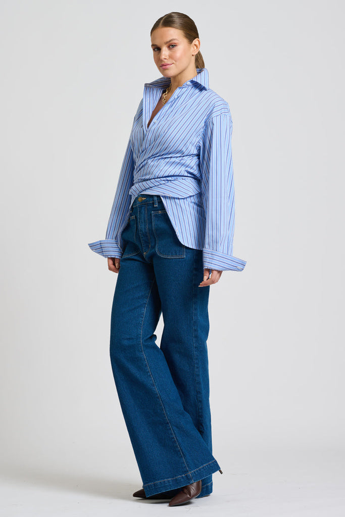 Shirty The Boyfriend Shirt - Blue Stripe
