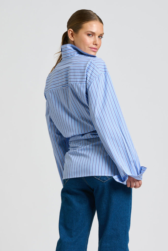Shirty The Boyfriend Shirt - Blue Stripe