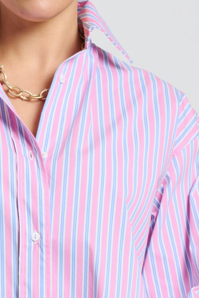 Shirty The Boyfriend Shirt - Pink & Blue Stripe