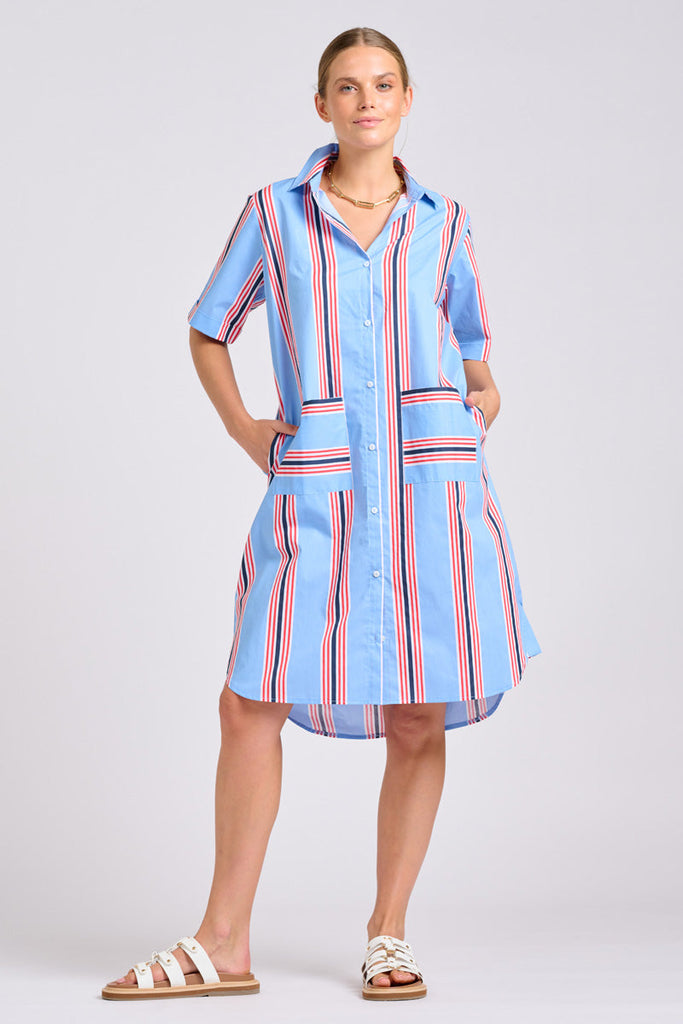 Shirty The Caitlin Dress - Nautical Stripe