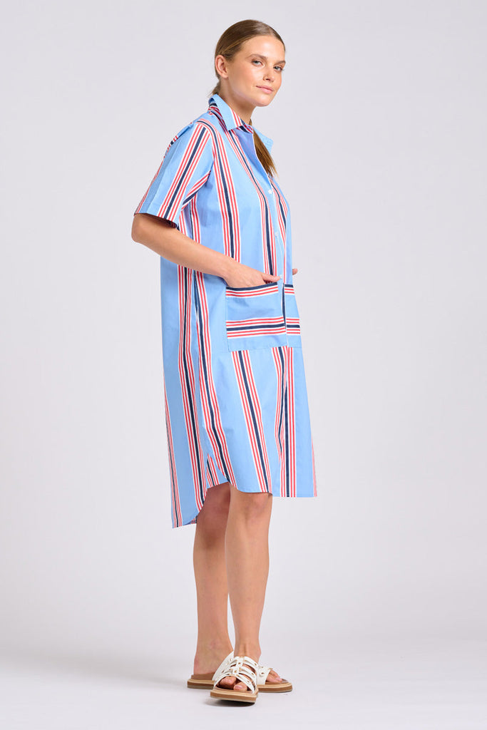 Shirty The Caitlin Dress - Nautical Stripe