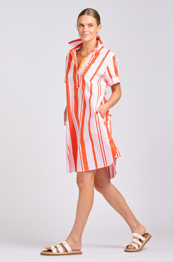 Shirty The Catie Dress - Sunset Retro Stripe