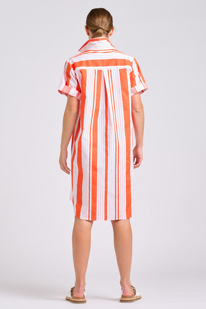 Shirty The Catie Dress - Sunset Retro Stripe