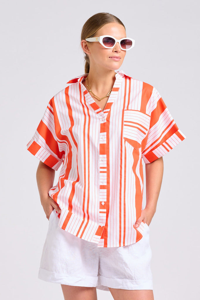 Shirty The Ella Shirt - Sunset Retro Stripe