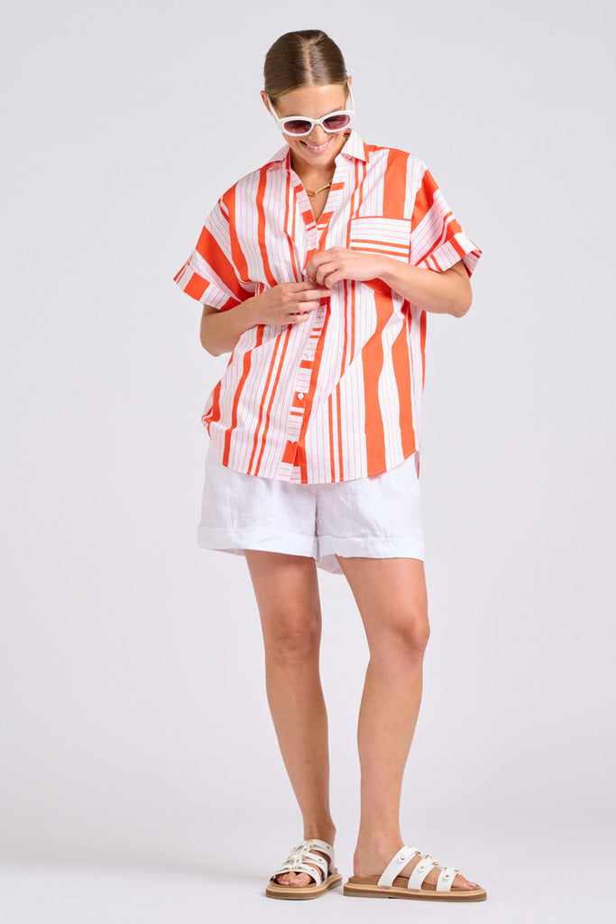 Shirty The Ella Shirt - Sunset Retro Stripe