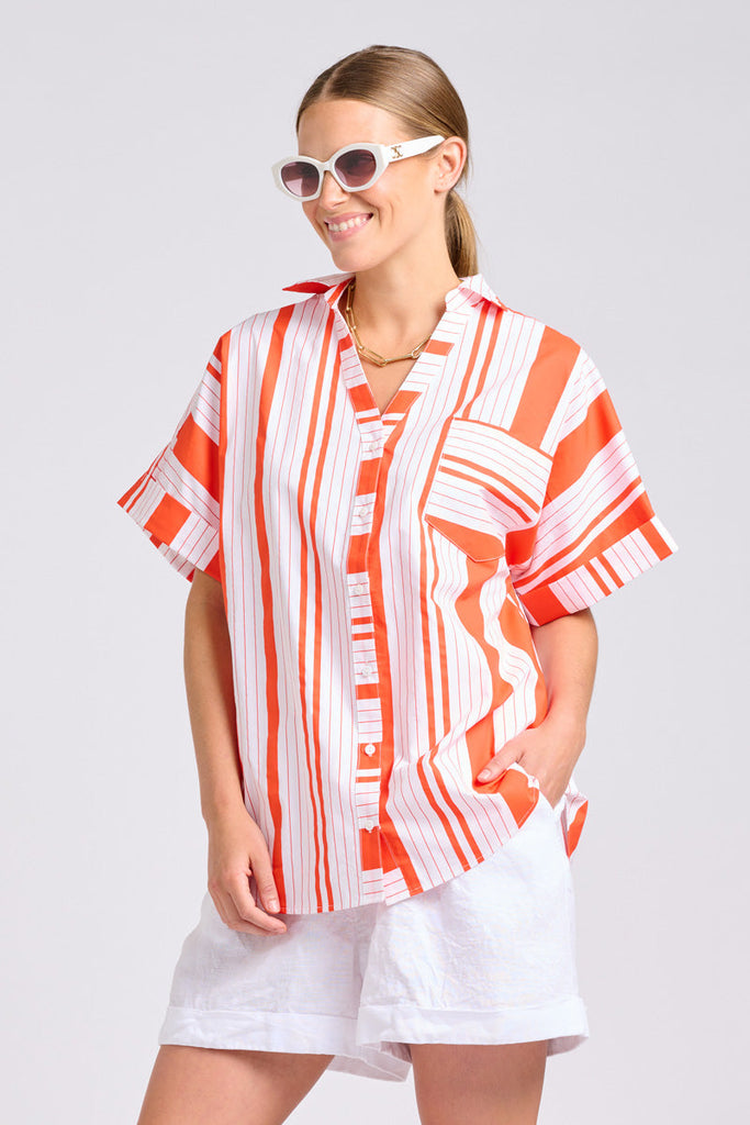 Shirty The Ella Shirt - Sunset Retro Stripe