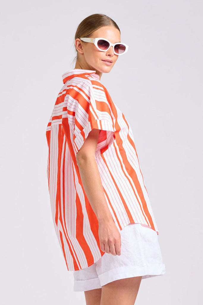 Shirty The Ella Shirt - Sunset Retro Stripe