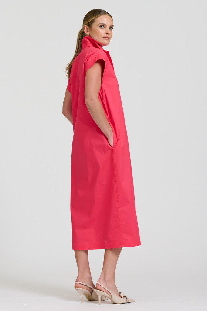 Shirty The Fifi Shirt Dress - Berry Crush