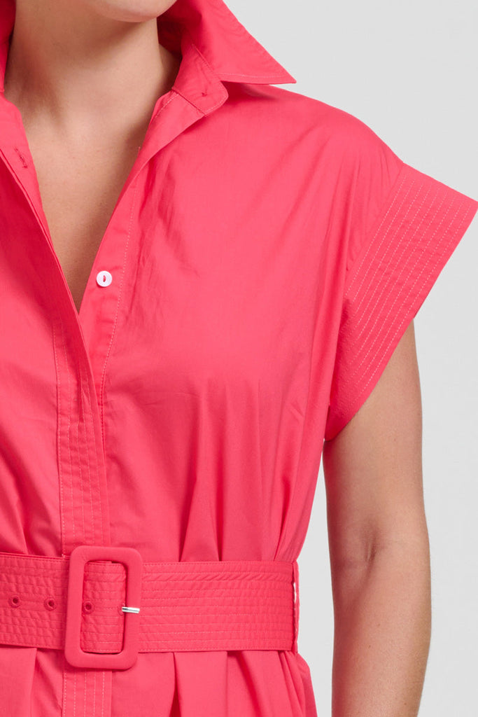 Shirty The Fifi Shirt Dress - Berry Crush