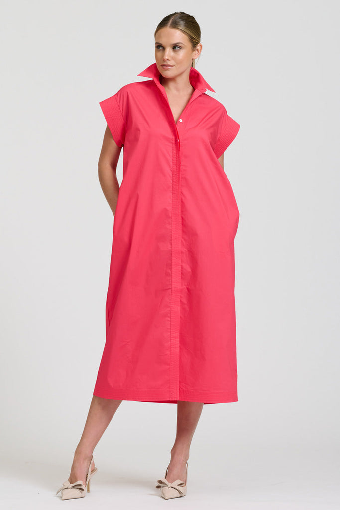 Shirty The Fifi Shirt Dress - Berry Crush