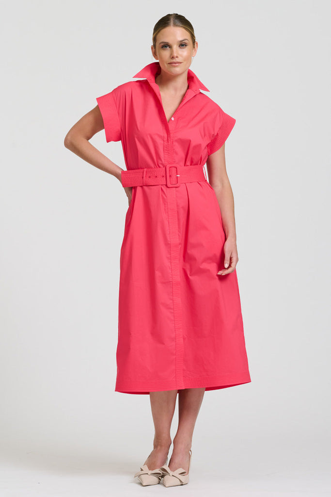 Shirty The Fifi Shirt Dress - Berry Crush